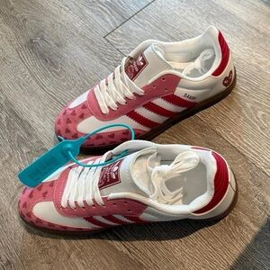 Adidas Samba OG White and Pink Sneakers